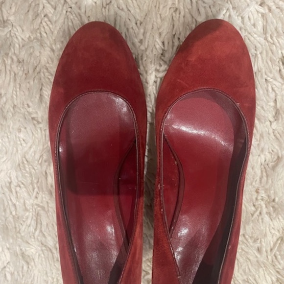 Franco Sarto Red Velvet Ladies Wedges Size 7 - Picture 4 of 5